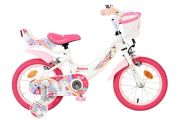 Volare Unicorn Kinderfiets - Meisjes - 14 inch - Wit - Twee Handremmen