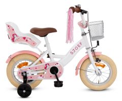 SJOEF Dolly Meisjesfiets 12 inch - 2-4 Jaar - Unicorn - Wit