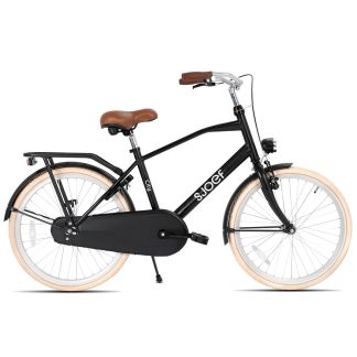 SJOEF City Jongensfiets 24 inch - Mat Zwart