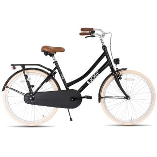 SJOEF City Meisjesfiets 26 inch | 10-14 jaar | Mat Zwart