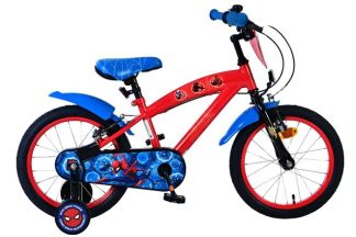 Spider-Man Kinderfiets - Jongens - 16 inch - Blauw/Rood - Twee handremmen