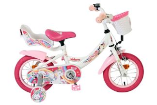 Volare Unicorn Kinderfiets - Meisjes - 12 inch - Wit