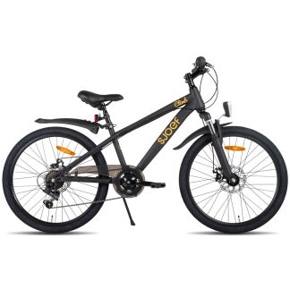 SJOEF Climb Jongensfiets / Mountainbike 24 inch - 8-12 Jaar - 6 versnellingen - Schijfremmen - Zwart (tweede kansje)