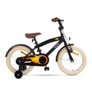 SJOEF Cruise Jongensfiets 16 inch - Mat Zwart