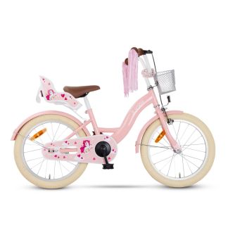 SJOEF Dolly Meisjesfiets 18 inch - 5-7 Jaar - Unicorn - Roze