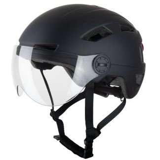 VINZ Munda Speed Pedelec Helm / Fietshelm | LED licht | Vizier | NTA8776 - Mat Zwart