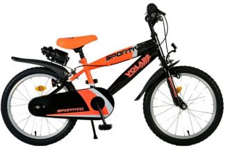 Volare Sportivo Kinderfiets - Jongens - 18 inch - Neon Oranje Zwart - Twee Handremmen