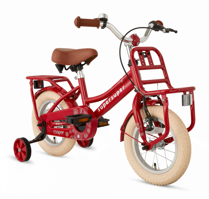 SuperSuper Cooper Meisjesfiets 12 inch - Rood
