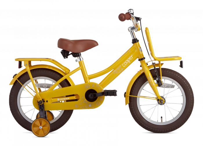 SuperSuper Cooper Bamboo Meisjesfiets 14 inch - Geel