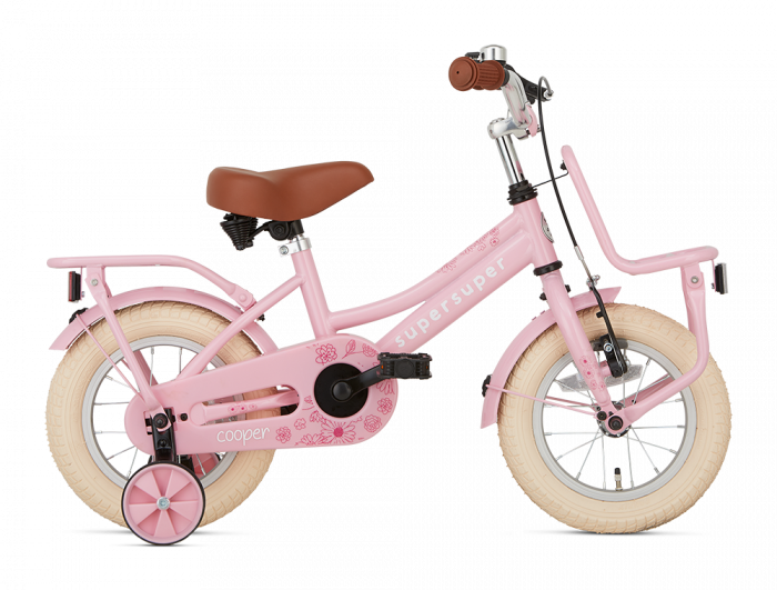 SuperSuper Cooper Meisjesfiets 12 inch - Roze