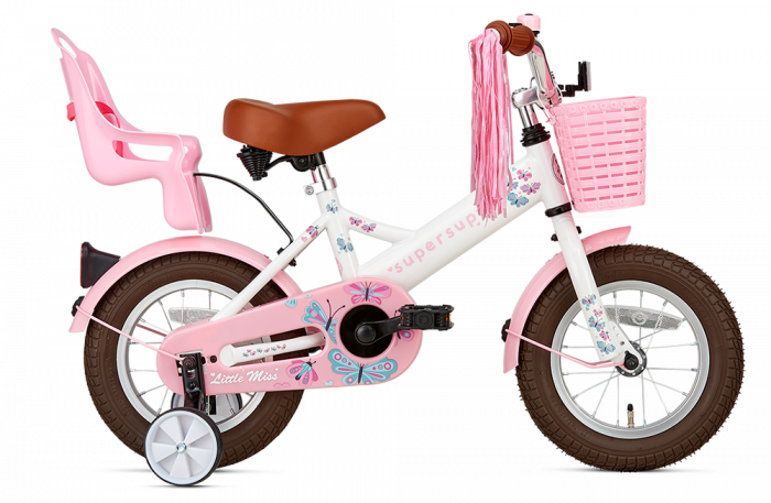 SuperSuper Little Miss Meisjesfiets 12 inch - Wit