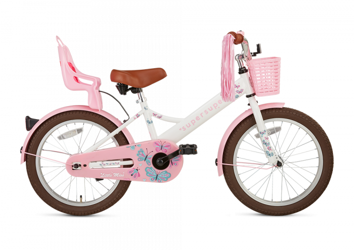 SuperSuper Little Miss Meisjesfiets 18 inch - Wit